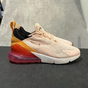 Nike Air Max 270 Shoes Womens Size 8.5 Wahsed Coral Sneakers AH6789-603